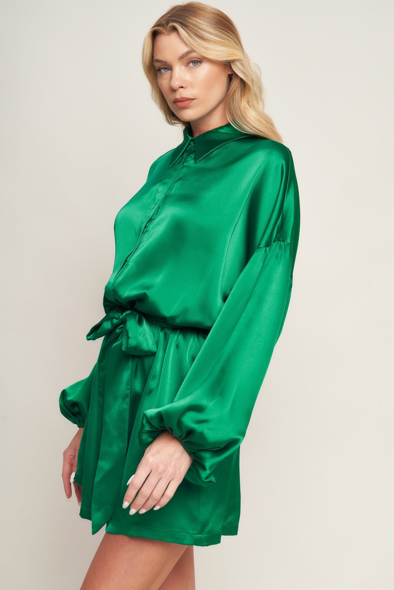 CELEBRATION TIME WOVEN SATIN ROMPER Flying Tomato